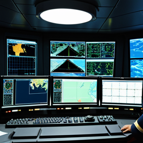 Home 16 Modern Naval Warfare Control Room**
"Inside a modern naval warship's control room, fully equipped with advanced computer systems and radar displays, officers in appropriate naval uniforms are monitoring the screens, focused and professional, fully clothed, safe for work, appropriate content. The scene showcases complex data visualizations and strategic planning. Perfect anatomy, correct proportions, professional lighting, family-friendly."
**