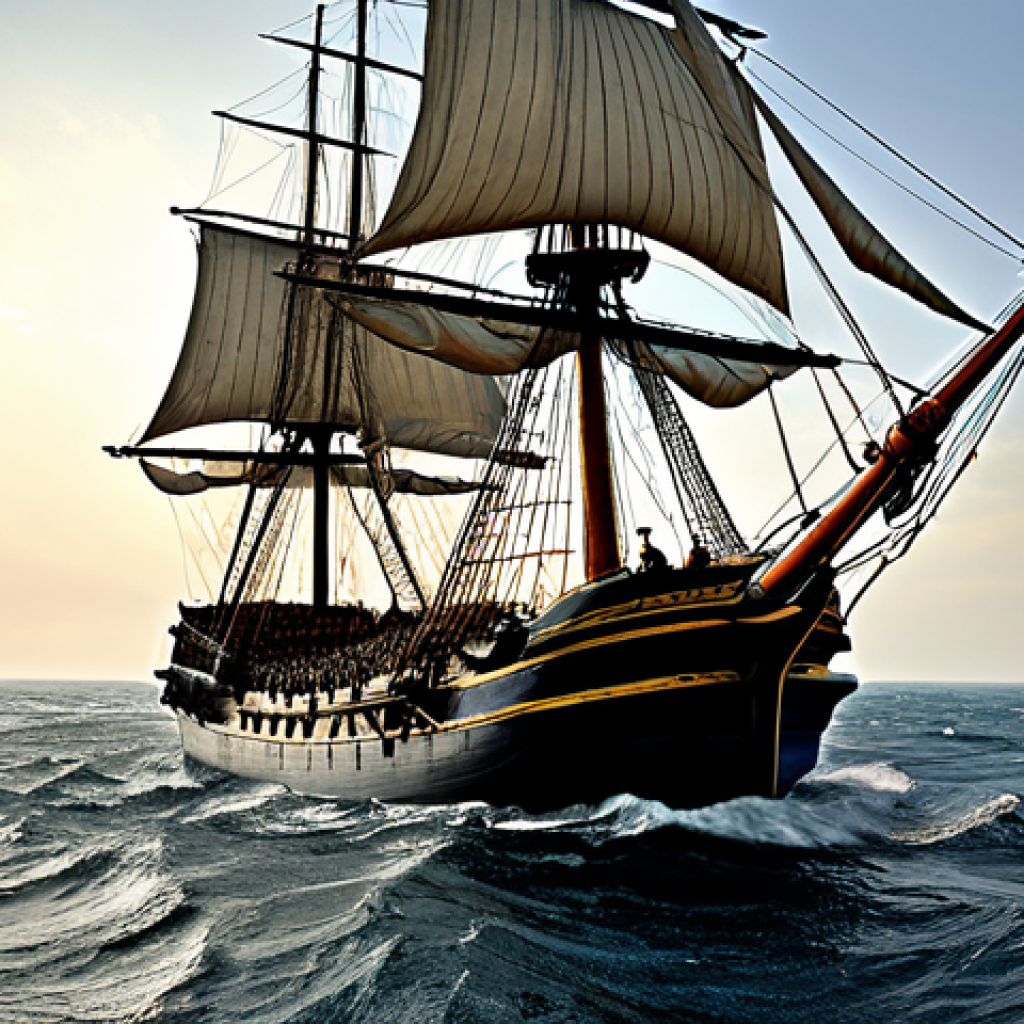 해군의 해양 군사 역사 - Golden Age of Sail**

"A majestic French ship of the line from the 18th century, fully rigged and sa...