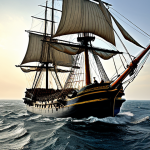 해군의 해양 군사 역사 - Golden Age of Sail**

"A majestic French ship of the line from the 18th century, fully rigged and sa...