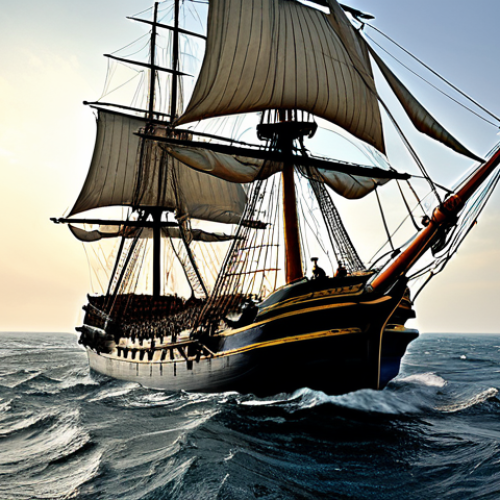 Home 7 해군의 해양 군사 역사 - Golden Age of Sail**
"A majestic French ship of the line from the 18th century, fully rigged and sa...