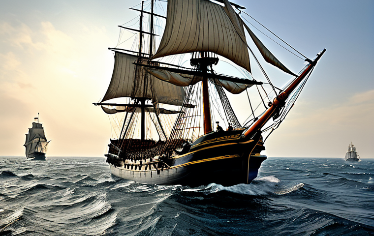 해군의 해양 군사 역사 - Golden Age of Sail**
"A majestic French ship of the line from the 18th century, fully rigged and sa...